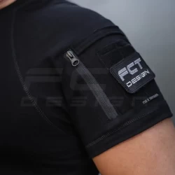 Футболка тактическая Комбат с карманом CoolPass антистатик черная