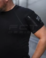 Футболка тактична Комбат з кишенею CoolPass антистатик чорна