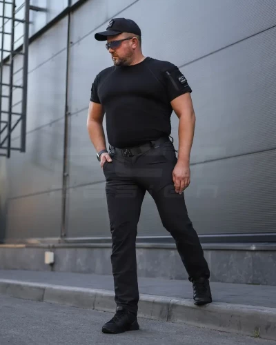 Футболка тактична Комбат з кишенею CoolPass антистатик чорна 44 44