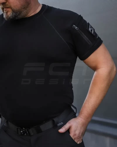 Футболка тактична Комбат з кишенею CoolPass антистатик чорна 44 44