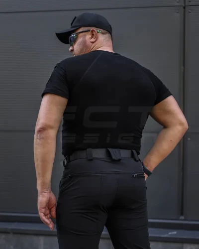 Футболка тактична Комбат з кишенею CoolPass антистатик чорна 44 44