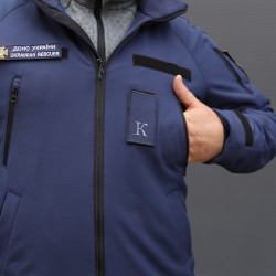 Куртка Хантер Софтшелл фліс на сітці синя для ДСНС