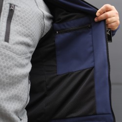 Куртка Хантер Софтшелл фліс на сітці синя для ДСНС