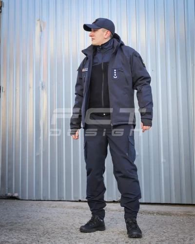 Куртка Хантер Софтшелл фліс на сітці синя 40-42/3 40-42/3