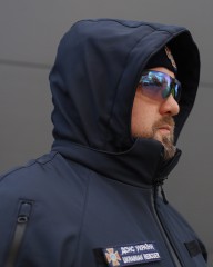 Куртка тактическая демисезонная Хантер темно-синяя Софтшелл для ДСНС