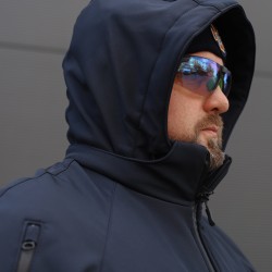 Куртка тактическая демисезонная Хантер темно-синяя Софтшелл для ДСНС