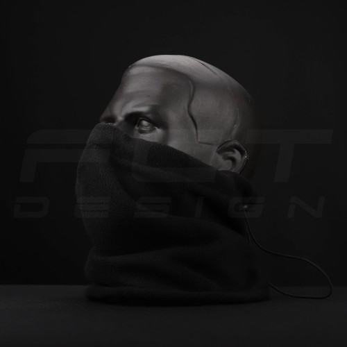 Бафф з утяжкою шарф-труба фліс чорний