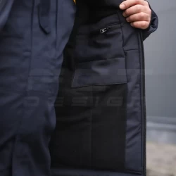 Куртка тактична зимова Хантер темно-синя Софтшел для ДСНС термофліс