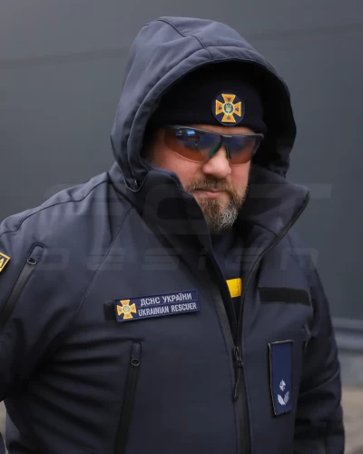 Куртка тактична зимова Хантер темно-синя Софтшел для ДСНС термофліс  40-42/3 40-42/3