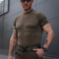 Футболка тактическая джерси стрейч хаки