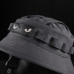 Панама тактическая Софтшелл демисезонная с велкро панелью Серая