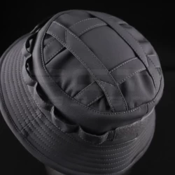 Панама тактическая Софтшелл демисезонная с велкро панелью Серая