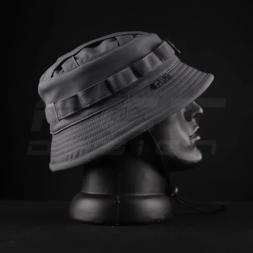 Панама тактична Софтшелл демісезонна з велкро панеллю Сіра 56 56