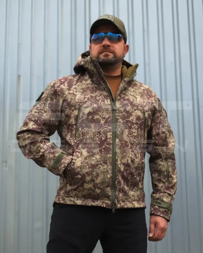 Куртка Хантер Софтшелл фліс на сітці Хижак 40-42/3 40-42/3