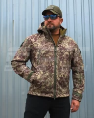 Куртка Хантер Софтшелл фліс на сітці Хижак
