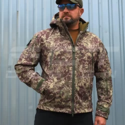 Куртка Хантер Софтшелл флис на сетке Хищник