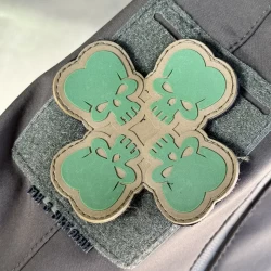 Шеврон/патч резиновый ПВХ Клевер