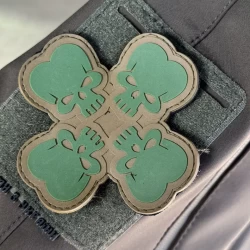 Шеврон/патч резиновый ПВХ Клевер