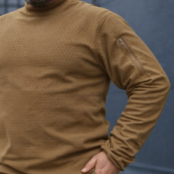 Кофта фліс соти Гексагон лонгслів Койот