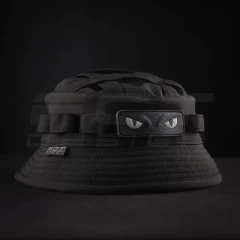 Панама тактична Софтшелл демісезонна з велкро панеллю Чорна