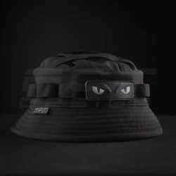 Панама тактическая Софтшелл демисезонная с велкро панелью Черная