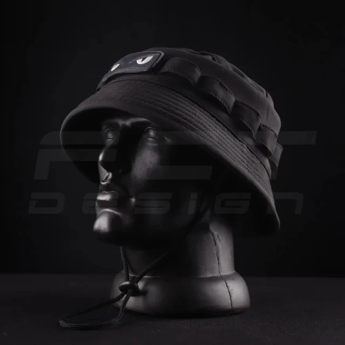 Панама тактична Софтшелл демісезонна з велкро панеллю Чорна 56 56