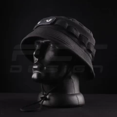 Панама тактична Софтшелл демісезонна з велкро панеллю Чорна