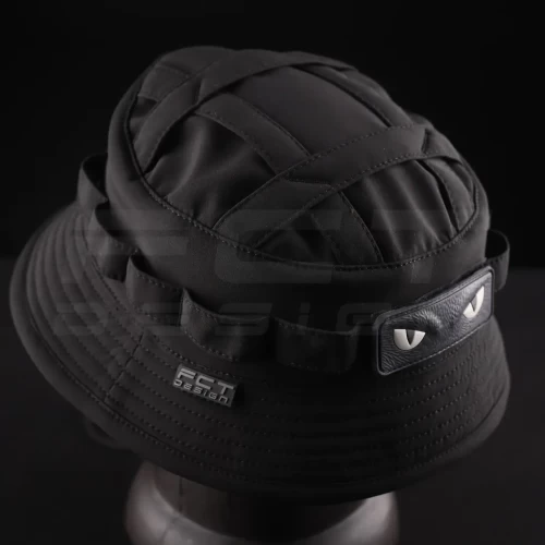 Панама тактична Софтшелл демісезонна з велкро панеллю Чорна 56 56