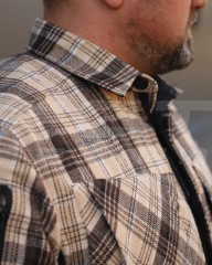 Тактическая милитари Рубашка FCT зимняя утепленная в клетку Койот флис подкладка (25 номер)