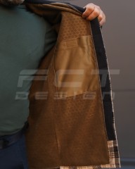 Тактическая милитари Рубашка FCT зимняя утепленная в клетку Койот флис подкладка (25 номер)