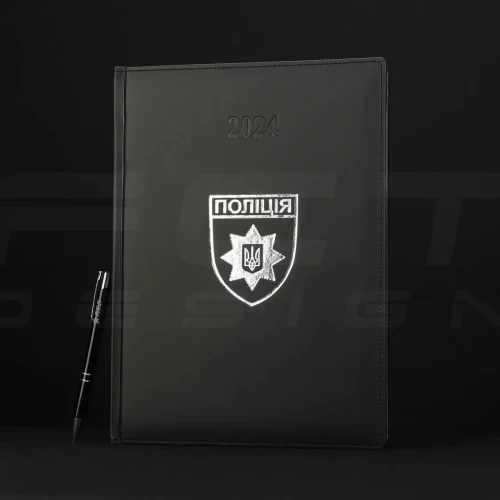 Блокнот щоденник Поліція А4 з тисненням датований 21х29,7 см 21х29,7 см