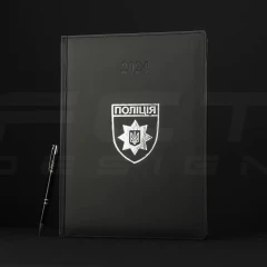 Блокнот щоденник Поліція А4 з тисненням датований