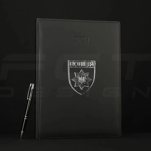 Блокнот щоденник Поліція А4 з тисненням датований 21х29,7 см 21х29,7 см