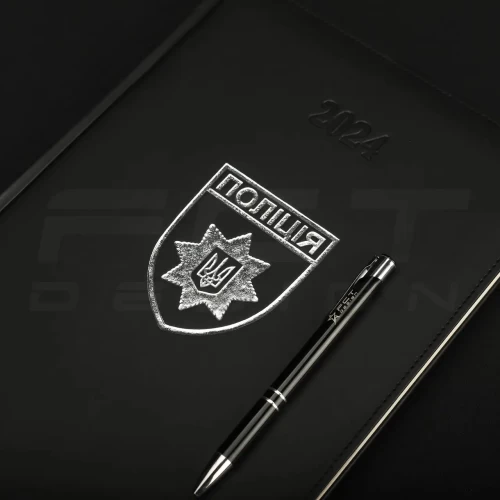 Блокнот щоденник Поліція А4 з тисненням датований 21х29,7 см 21х29,7 см