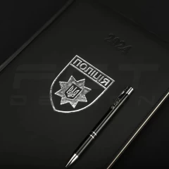 Блокнот щоденник Поліція А4 з тисненням датований