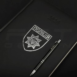 Блокнот щоденник Поліція А4 з тисненням датований на 2026 рік