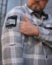 Тактическая милитари Рубашка FCT Blackbeard летняя в клетку Бело-серая (15 номер) 40-42/3