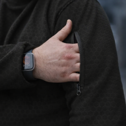 Кофта фліс соти Гексагон лонгслів Чорна