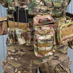 Ремень пояс тактический модульный с итогами MOLLE Multicam