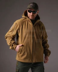 Куртка Хантер флісова на мембрані непромокаюча койот