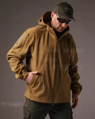 Куртка Хантер флісова на мембрані непромокаюча койот