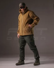 Куртка Хантер флісова на мембрані непромокаюча койот