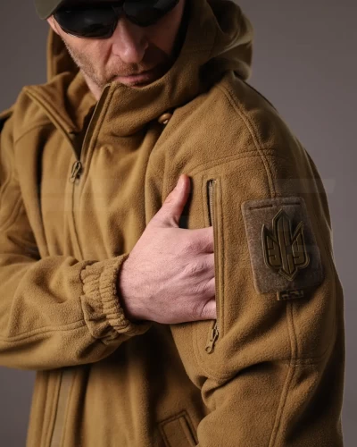 Куртка Хантер флісова на мембрані непромокаюча койот 40-42/3 40-42/3