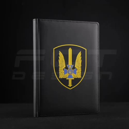 Блокнот щоденник СБУ з нанесенням А5 чорний 14,8 х21 см 14,8 х21 см