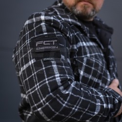 Тактическая милитари Рубашка FCT демисезон утепленная в клетку черно-белая (27 номер)
