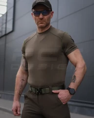 Футболка вологовідводяча Джерсі антистатик хакі