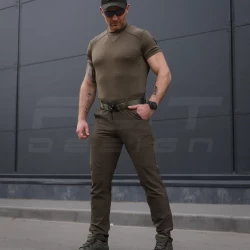 Футболка влагоотводящая Джерси антистатик хаки 