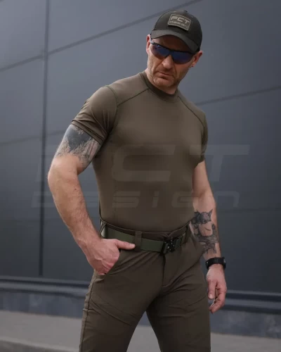 Футболка вологовідводяча Джерсі антистатик хакі  44 44