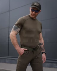 Футболка вологовідводяча Джерсі антистатик хакі