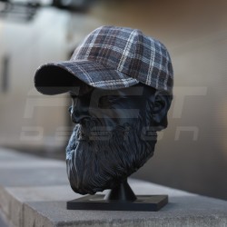 Кепка бейсболка FCT утеплена в клітинку коричнева (1 номер)